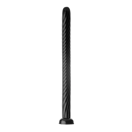 Hosed Spiral Anal Snake 19 - análne dildo s prísavkou - čierne