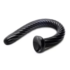   Hosed Spiral Anal Snake 19 - análne dildo s prísavkou - čierne