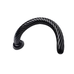   Hosed Spiral Anal Snake 19 - análne dildo s prísavkou - čierne