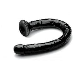   Hosed Realistic Anal Snake 19 - dlhé análne dildo v tvare penisu s prísavkou (čierne)