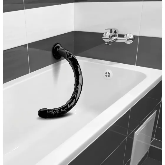 Hosed Anal Snake 19 - análny dildo s prísavkou - čierny
