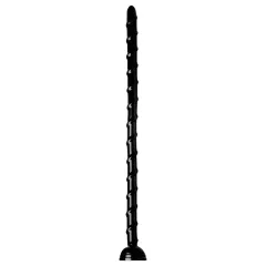 Hosed Swirl - análny dildó - tenký had - čierny - 18 cm