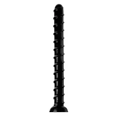 Hosed - análny dildo - špirálový tvar - čierny 18 cm