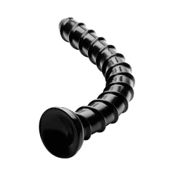 Hosed - análny dildo - špirálový tvar - čierny 18 cm