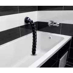 Hosed - análny dildo - špirálový tvar - čierny 18 cm