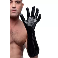   XR Brands - Pleasure Fister - textúrovaná fistingová rukavica (čierna)