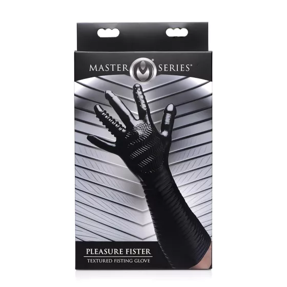 XR Brands - Pleasure Fister - textúrovaná fistingová rukavica (čierna)