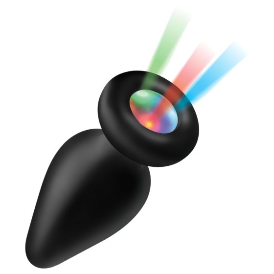 Booty Sparks - silikónový svietiaci análny kolík - čierny