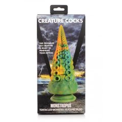   Creature Cocks Monstropus - silikónové dildo s ramenom chobotnice - 22 cm (žlto-zelené)