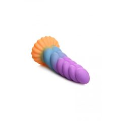   Creature Cocks Mystique - silikónové dildo s jednorožcom - 21 cm (fialovo-žlté)