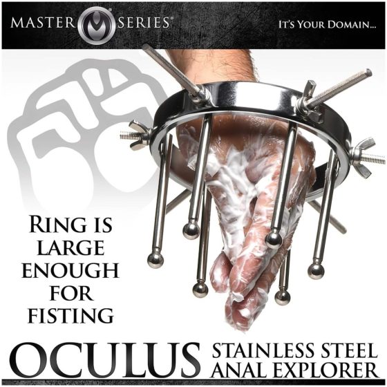 XR Brands Oculus - rozsdamentes acél tágító (ezüst)