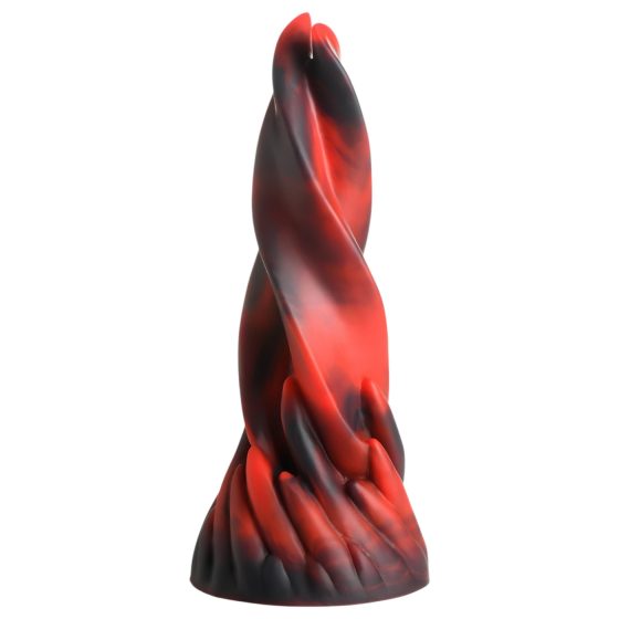 Creature Cocks Hell Kiss - tvarovaný silikónový dildo - 19 cm (červený)