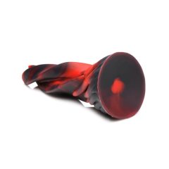   Creature Cocks Hell Kiss - stočené silikónové dildo - 19 cm (červené)