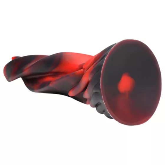 Creature Cocks Hell Kiss - skrutkovaný silikónový dildo - 19 cm - červený