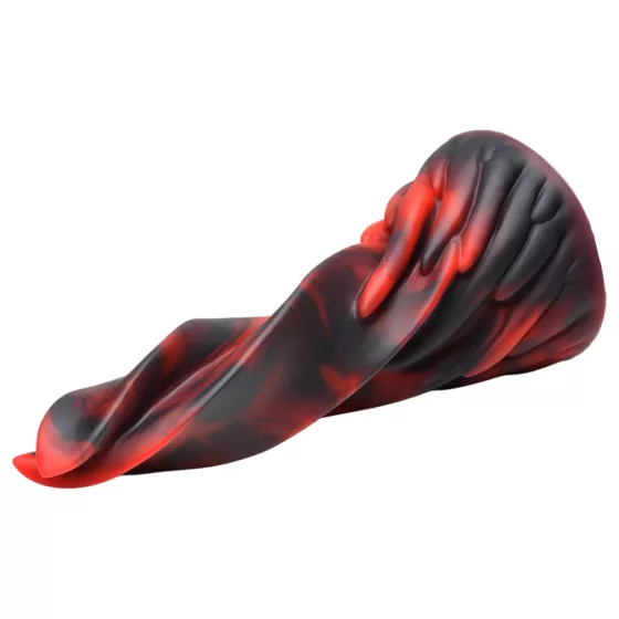 Creature Cocks Hell Kiss - skrutkovaný silikónový dildo - 19 cm - červený