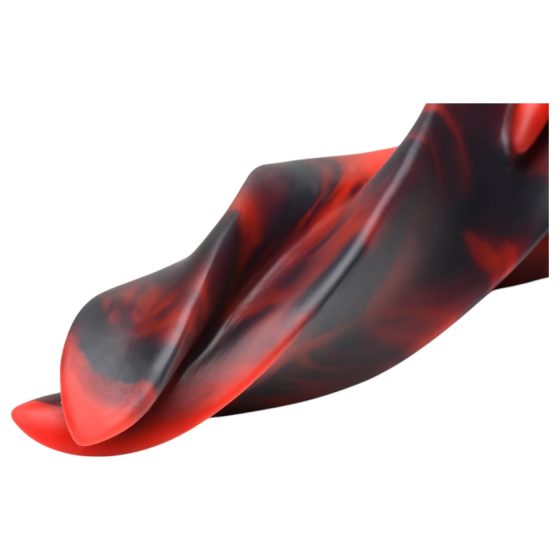 Creature Cocks Hell Kiss - tvarovaný silikónový dildo - 19 cm (červený)
