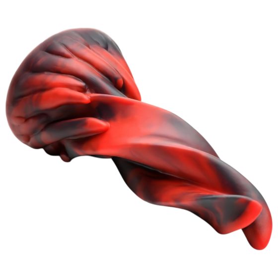 Creature Cocks Hell Kiss - tvarovaný silikónový dildo - 19 cm (červený)