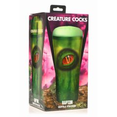   Creature Cocks Raptor - plaz v puzdre s umelým punčom (čierno-zelené)