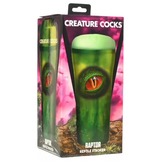 Creature Cocks Raptor - plazí fajočka v púzdre (čierno-zelené)
