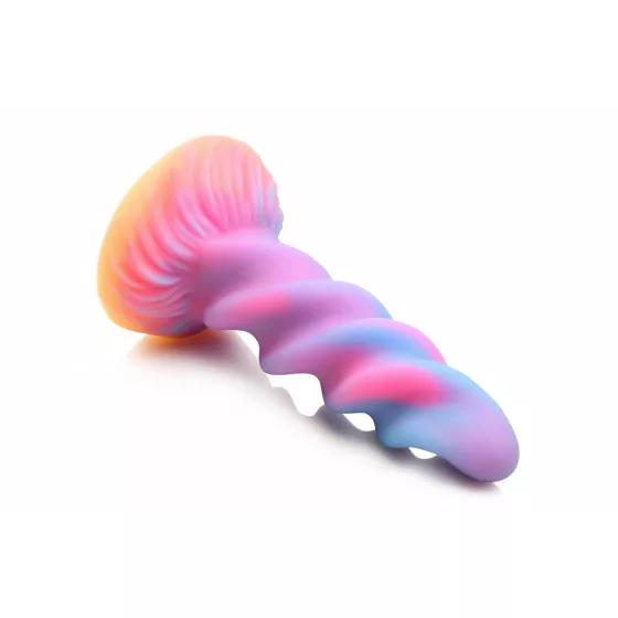 Creature Cocks Moon Rider - svietiaci jednorožec dildo - fialovo-ružová