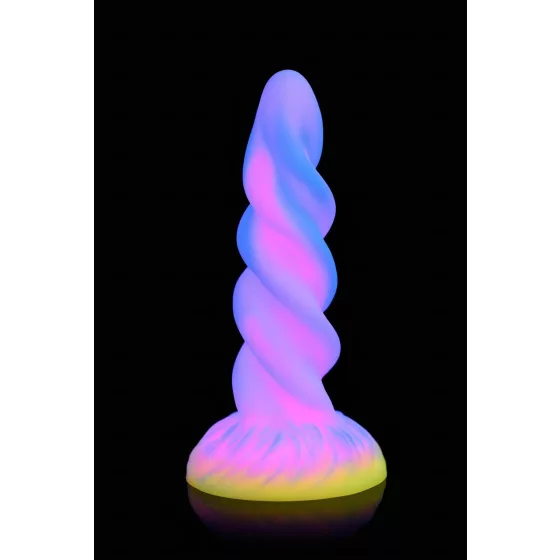 Creature Cocks Moon Rider - svietiaci jednorožec dildo - fialovo-ružová