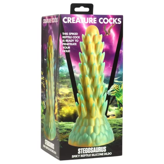 Creature Cocks - dildó s tvarom dinosaura - silikón - 20 cm - zelený