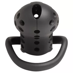   Master Series Lock Down - vetraná klietka na penis (čierna)