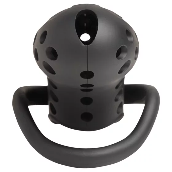 Master Series Lock Down - vetraná klietka na penis (čierna)