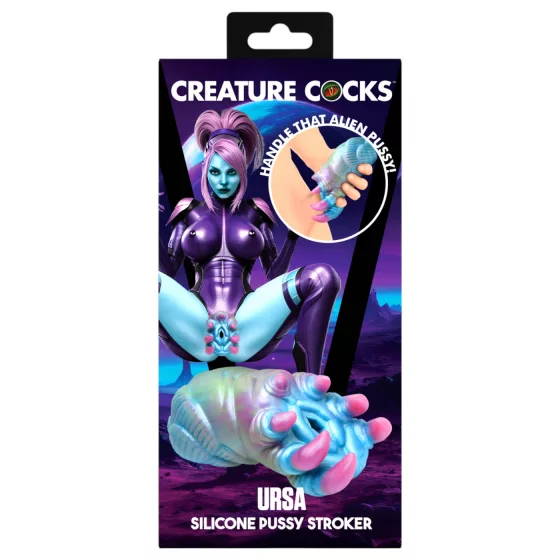 Creature Cocks Ursa - masturbátor alien - silikón - modro-ružový