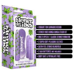 Stoner Bonga Bunga - Sada vibrátorov (4 diely) - Fialová
