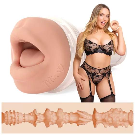 Fleshlight Mia Malkova - realistický orálny masturbátor - telová farba
