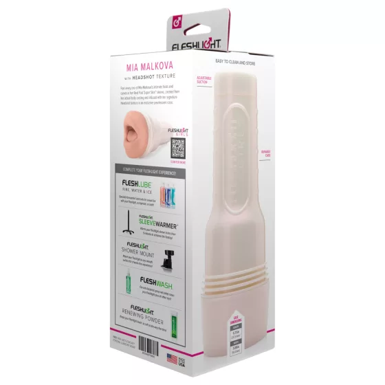 Fleshlight Mia Malkova - realistický orálny masturbátor - telová farba
