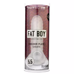   Perfect Fit - Fat Boy Checker Box - návlek na penis (15 cm, biely)