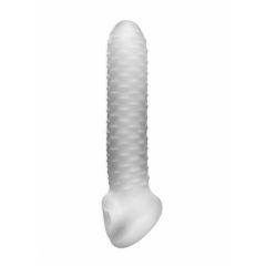   Fat Boy Checker Box - návlek na penis (19 cm) - mliečne biely