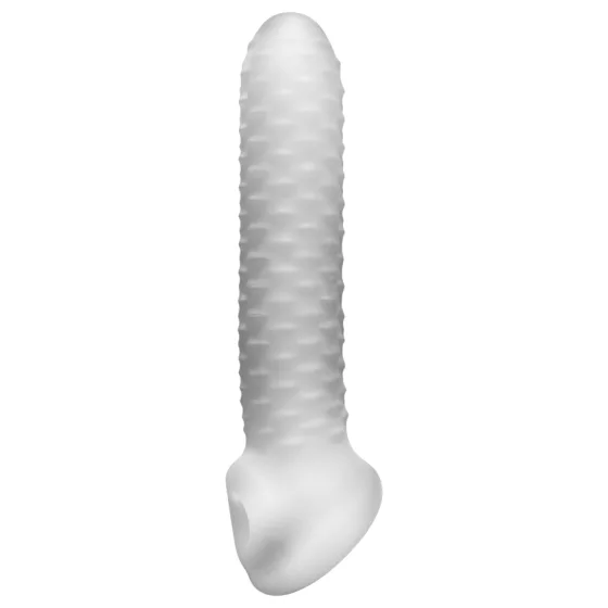 Fat Boy Checker Box - návlek na penis - 19 cm - biely
