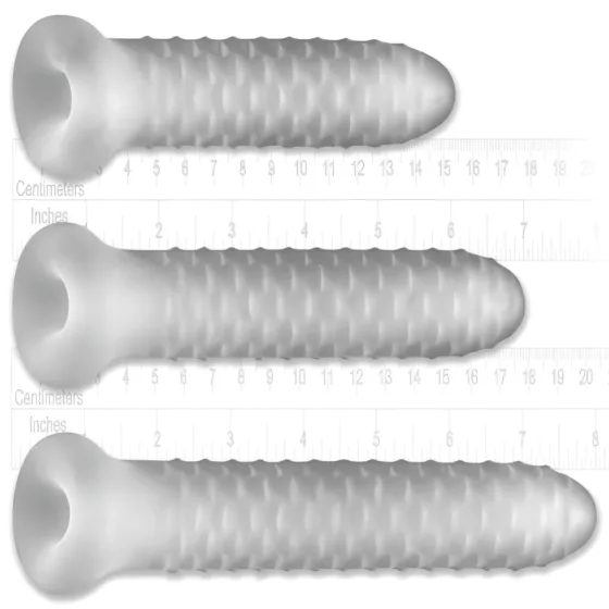 Fat Boy Checker Box - návlek na penis - 19 cm - biely