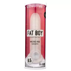   Perfect Fit - Fat Boy Micro Ribbed - nadstavec na penis (17 cm, biely)