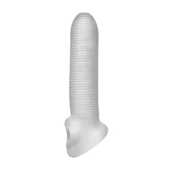   Perfect Fit - Fat Boy Micro Ribbed - nadstavec na penis (17 cm, biely)
