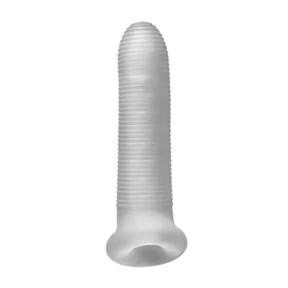 Perfect Fit - Fat Boy Micro Ribbed - nadstavec na penis (17 cm, biely)