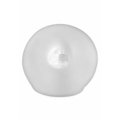   Fat Boy Micro Ribbed - návlek na penis (19 cm) - mliečne biely