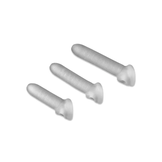 Fat Boy - návlek na penis - jemné rebrovanie - 19 cm - biely