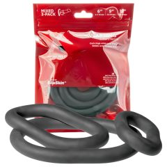   Perfect Fit Ultra Wrap - hrubá sada krúžkov na penis - čierna (3 ks)