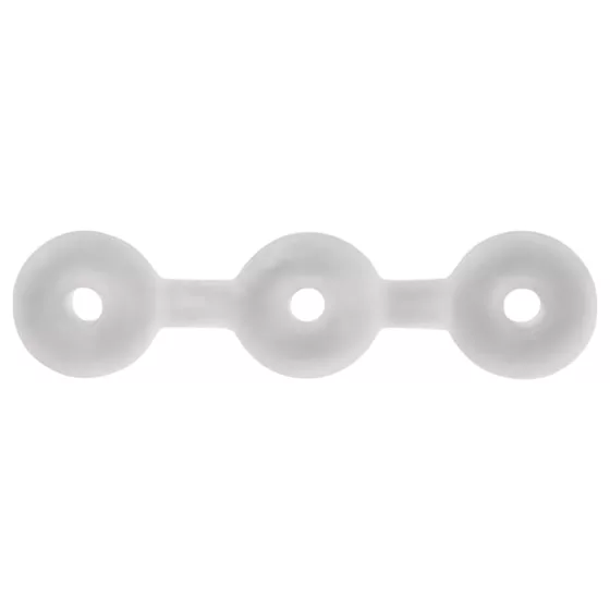 Perfect Fit Triple - erekčný krúžok sada - biely