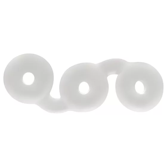 Perfect Fit Triple - erekčný krúžok sada - biely