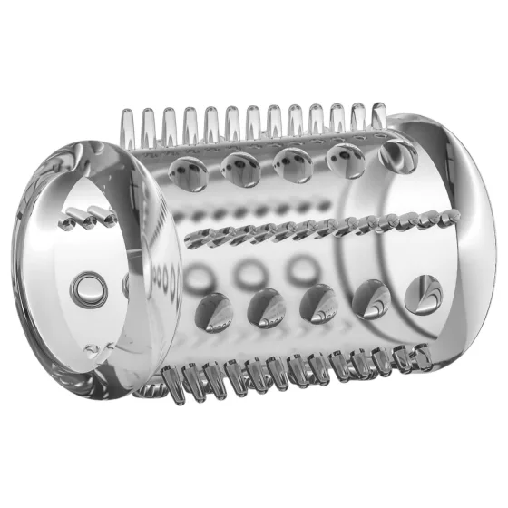 Stay Hard - erekčný krúžok s tŕňmi - transparentný