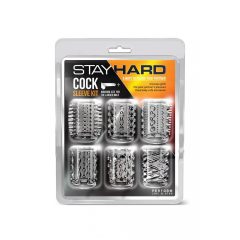   Stay Hard - manžeta na penis - súprava 6 dielna- (priesvitná)
