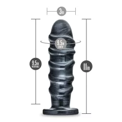 Blush Jet - XXL análne dildo (čierne)