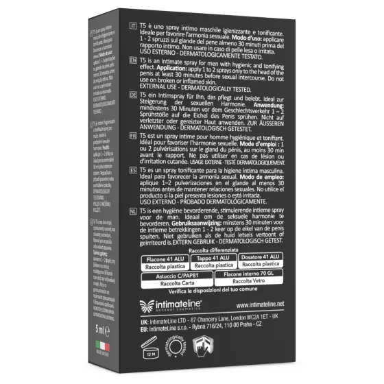 Intimateline T5 - oneskorujúci sprej pre mužov (5 ml)
