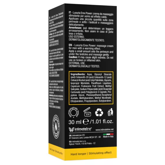 Intimateline Luxuria Erex Power - stimulačný intímny krém (30 ml)