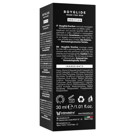 Intimateline Boyglide Erection - stimulačný intímny krém (30 ml)